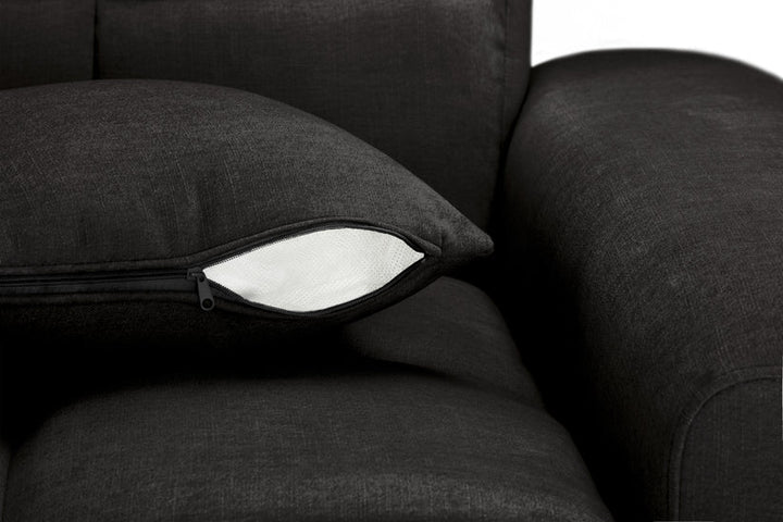 The Bubble Charcoal Black Boucle Fabric Left Hand Corner Cloud Sofa
