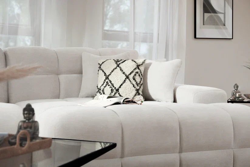The Bubble Beige Boucle Fabric Left Hand Corner Cloud Sofa