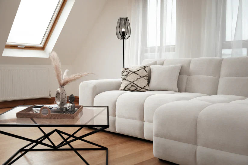 The Bubble Beige Boucle Fabric Left Hand Corner Cloud Sofa