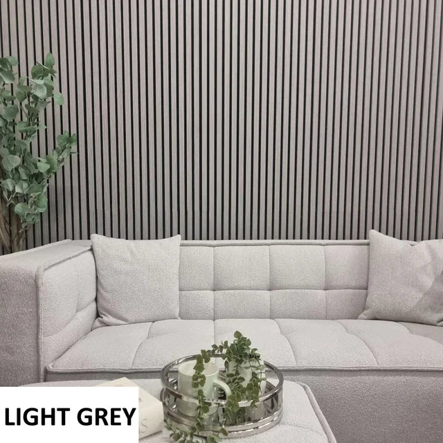 Acoustic Slatted Wall Panel 240cm x 60cm - Range of Colours