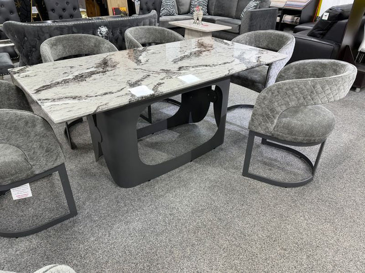 Lina Grey Marble 180cm Dining Table