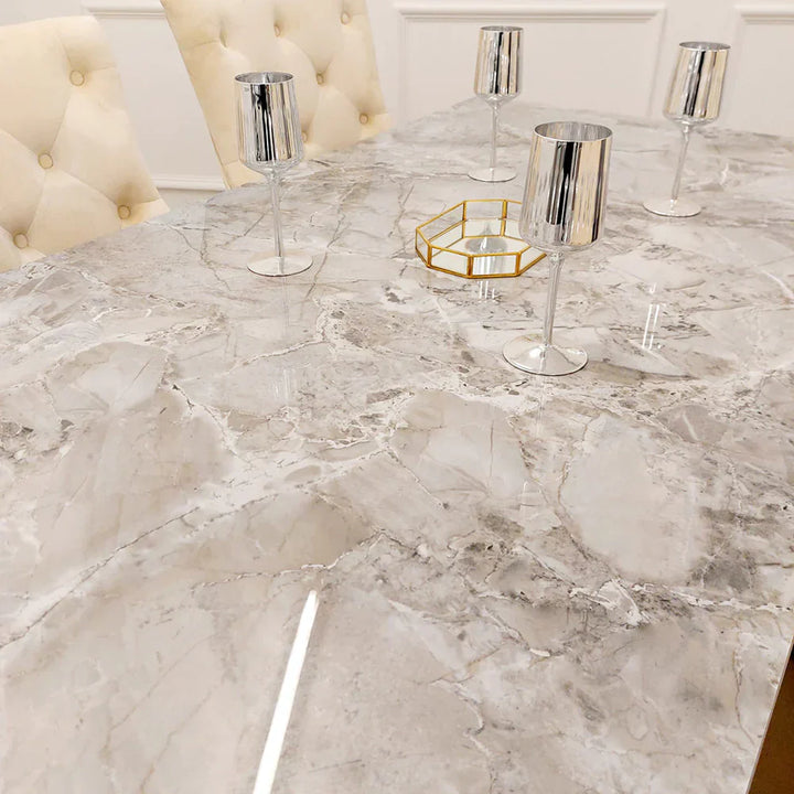 Louis Gold 120cm Ceramic Marble Console Table - 3 Colors