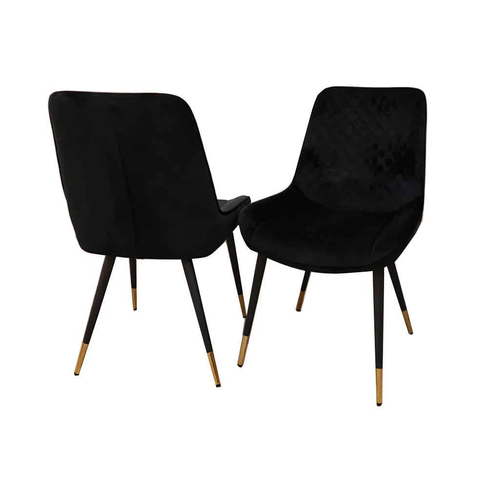Luna Luxury Plush Velvet Dining Chair - 6 Colours-Esme Furnishings