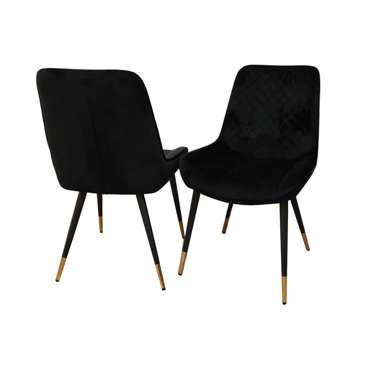 Luna Luxury Plush Velvet Dining Chair - 6 Colours-Esme Furnishings