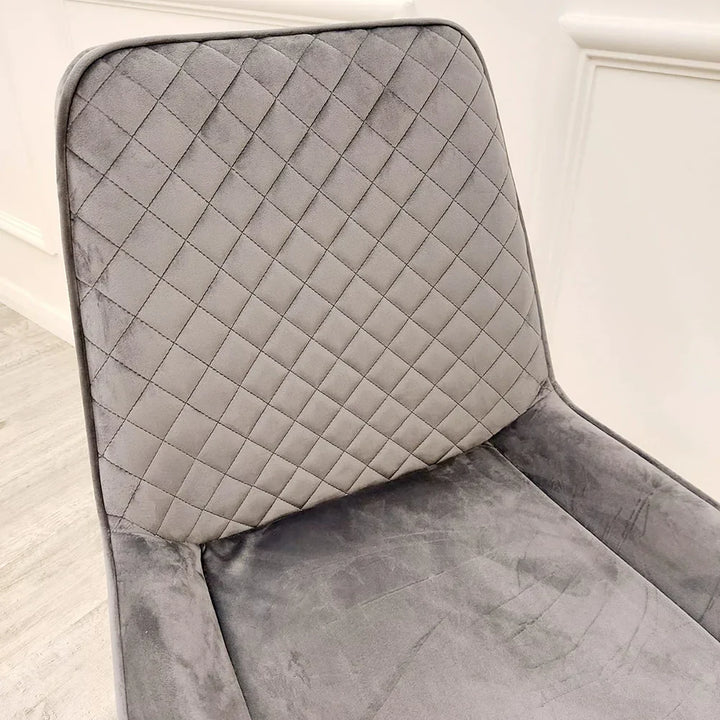Luna Luxury Plush Velvet Dining Chair - 6 Colours-Esme Furnishings