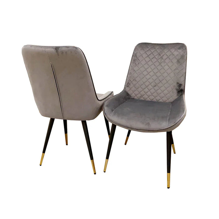 Luna Luxury Plush Velvet Dining Chair - 6 Colours-Esme Furnishings