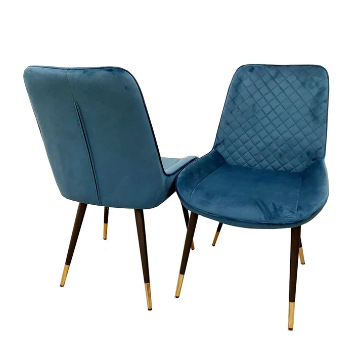 Luna Luxury Plush Velvet Dining Chair - 6 Colours-Esme Furnishings
