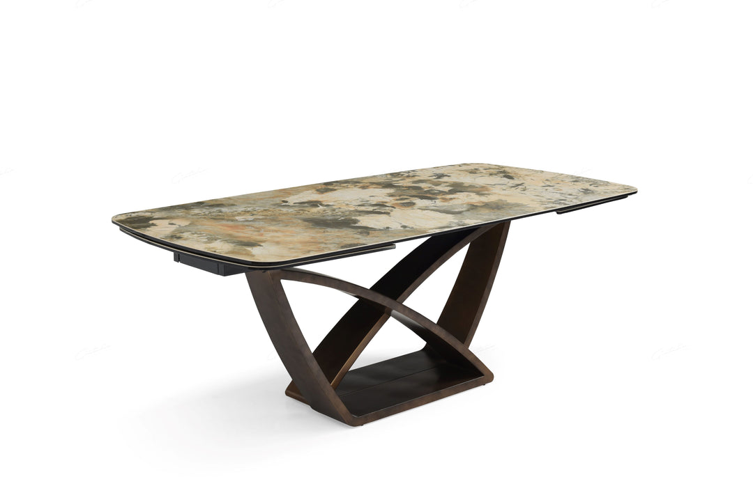 Lavish 200-300cm Italian Pandora Ceramic Marble Side Extending Dining Table