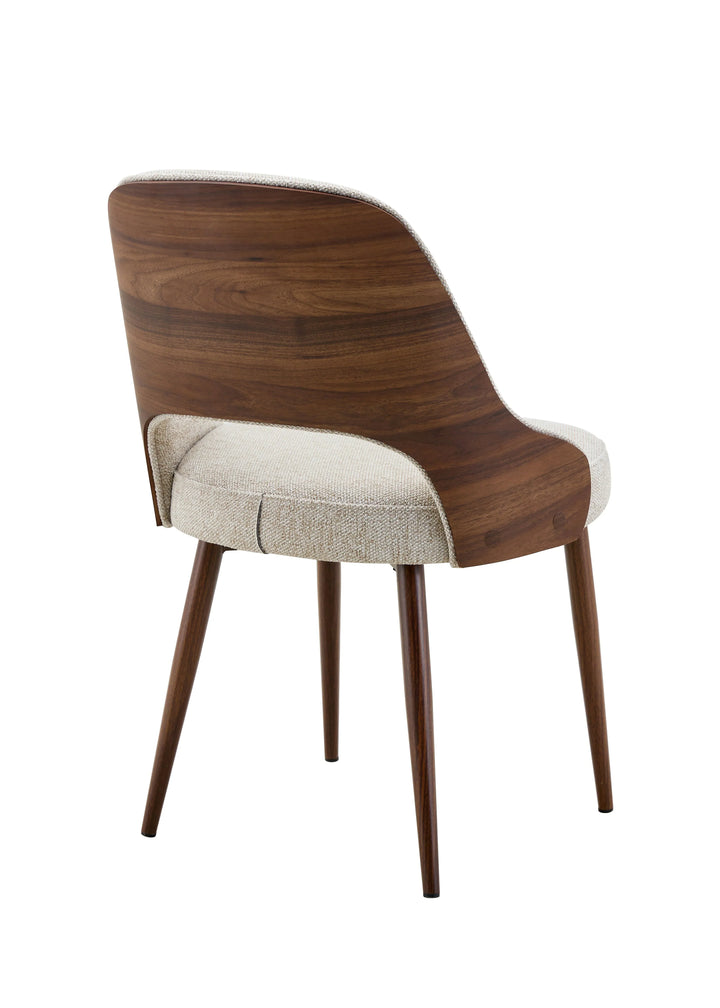Lavish 200-300cm Italian Pandora Ceramic Marble Side Extending Dining Table With Milo Walnut Wooden Dining Chairs