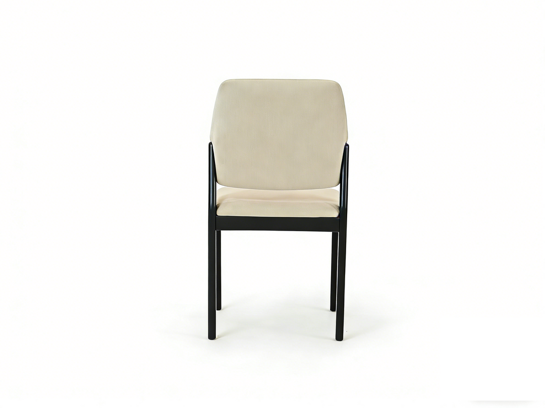 Sorrento Black Wood & Cream Fabric Dining Chair