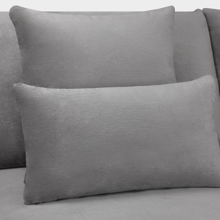 Mirabel Grey Velvet Left Hand Facing Corner Sofa