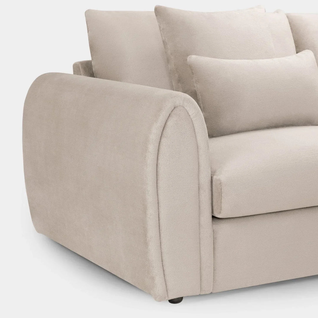 Mirabel Mocha Velvet Large Corner Sofa