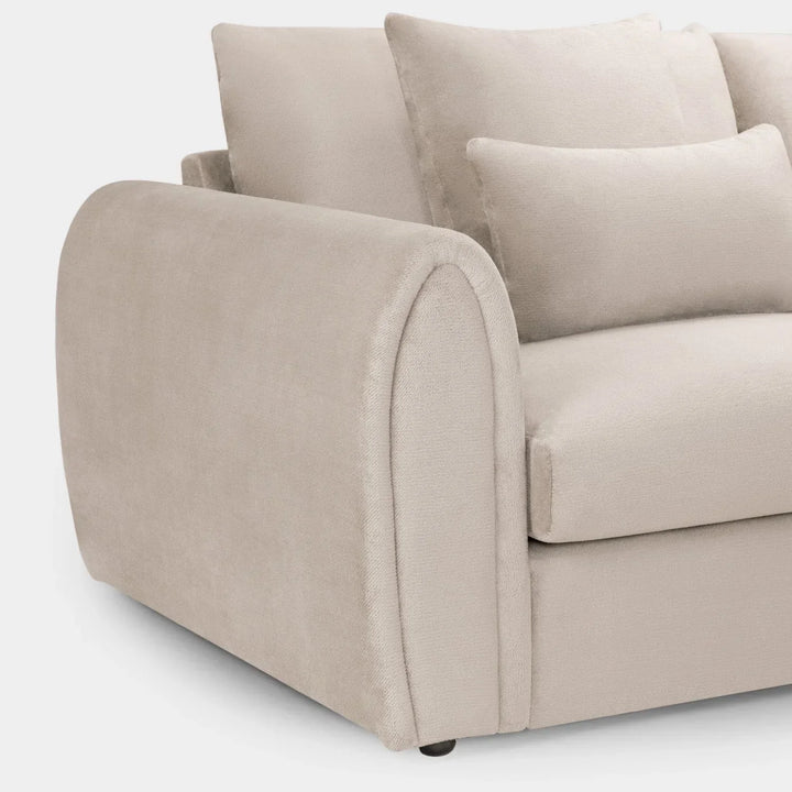 Mirabel Mocha Velvet Large Corner Sofa