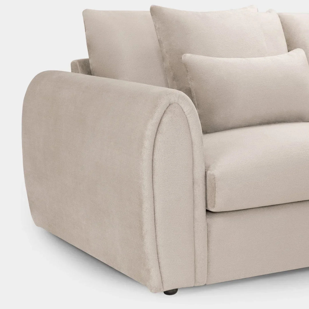 Mirabel Mocha Velvet Left Hand Facing Corner Sofa