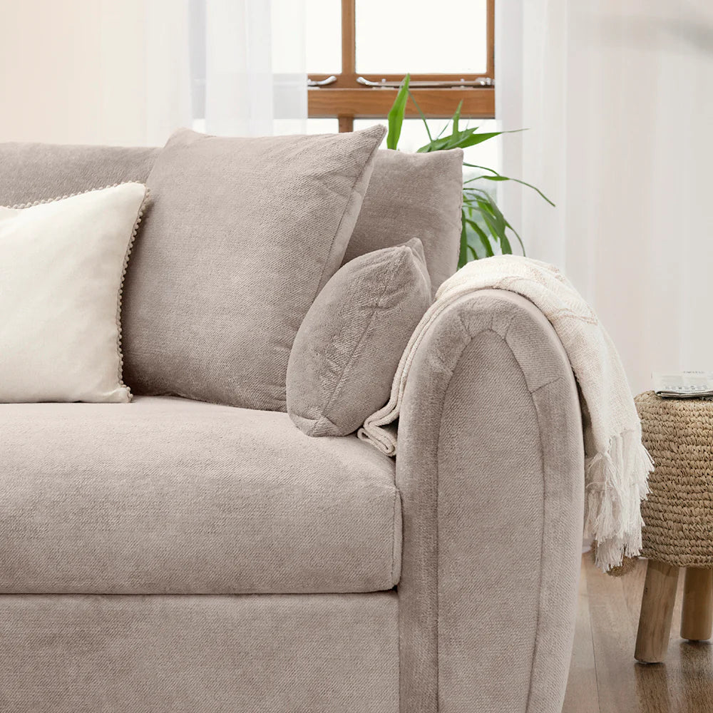 Mirabel Mocha Velvet Right Hand Facing Corner Sofa