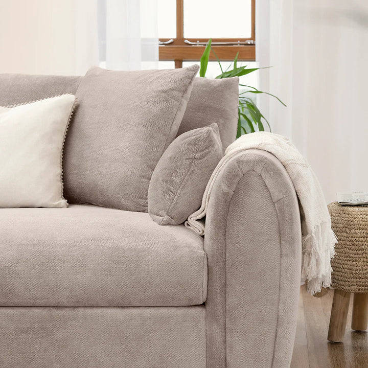 Mirabel Mocha Velvet Right Hand Facing Corner Sofa