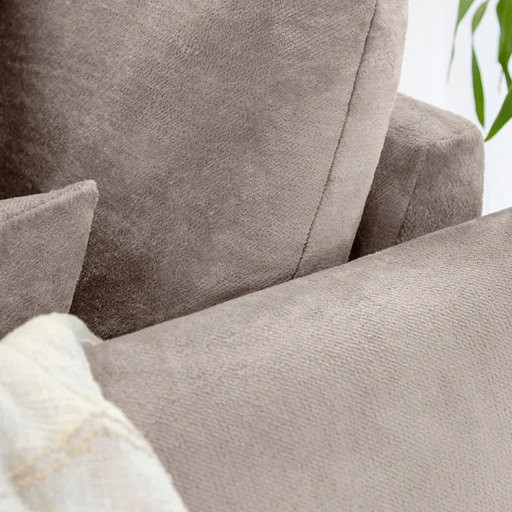 Mirabel Mocha Velvet Right Hand Facing Corner Sofa