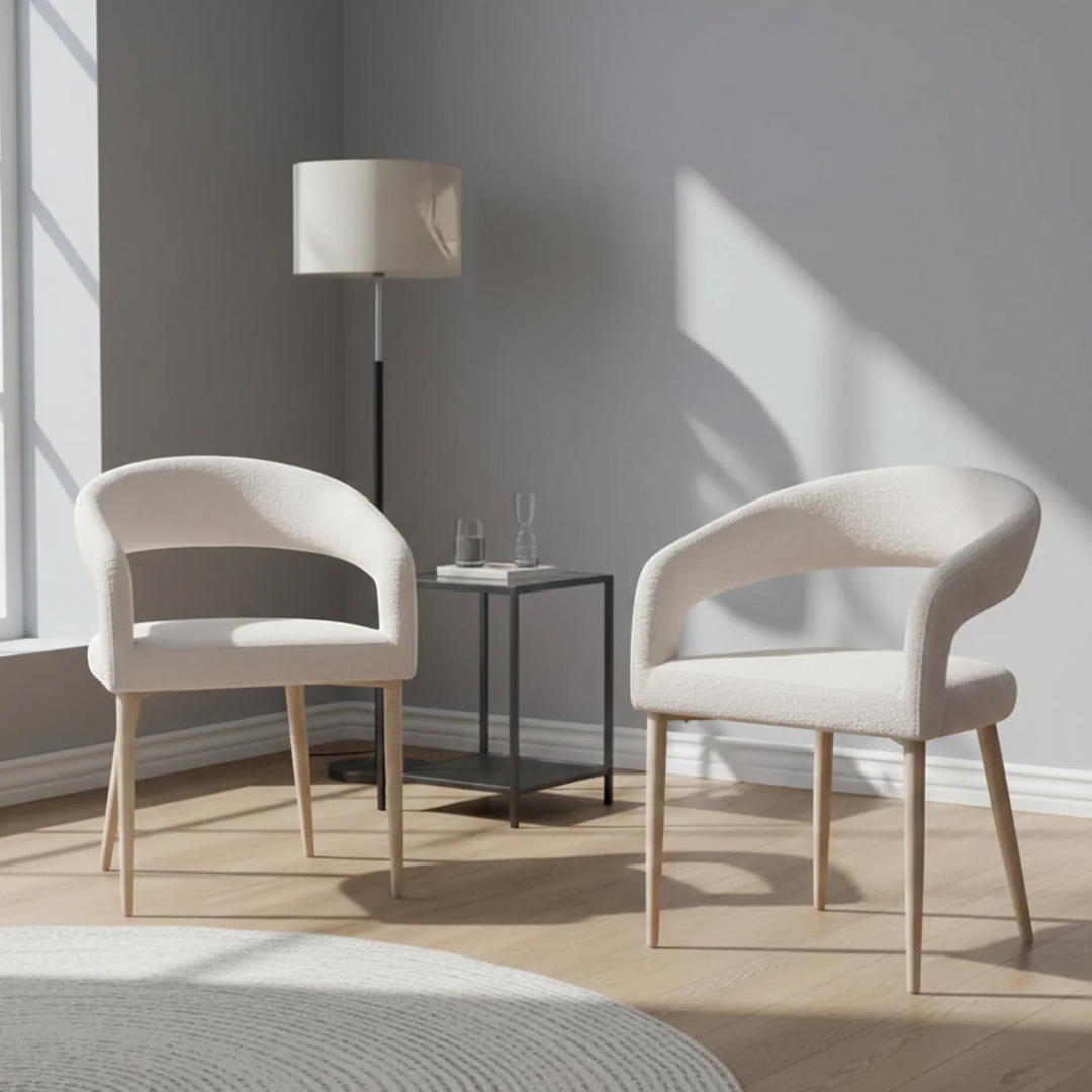 Olympia 160cm Beige Ceramic Marble Dining Table With Olympia Dining Chairs