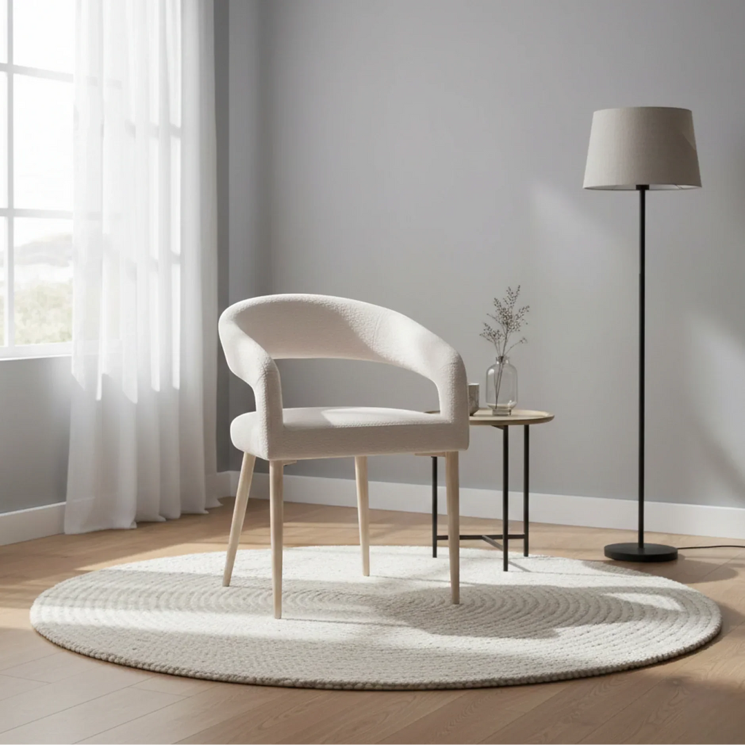 Olympia 160cm Beige Ceramic Marble Dining Table With Olympia Dining Chairs