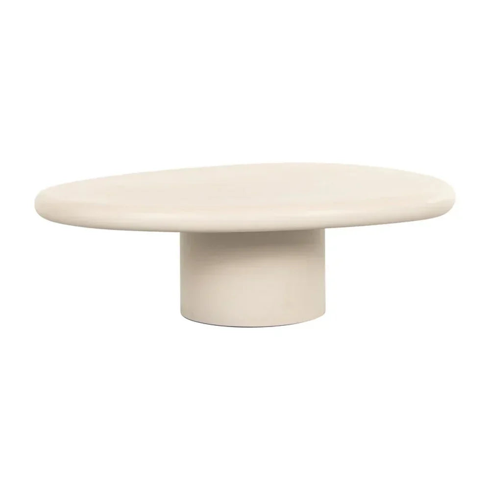 Richmond Interiors Clayton Beige 107cm Oval Round Coffee Table