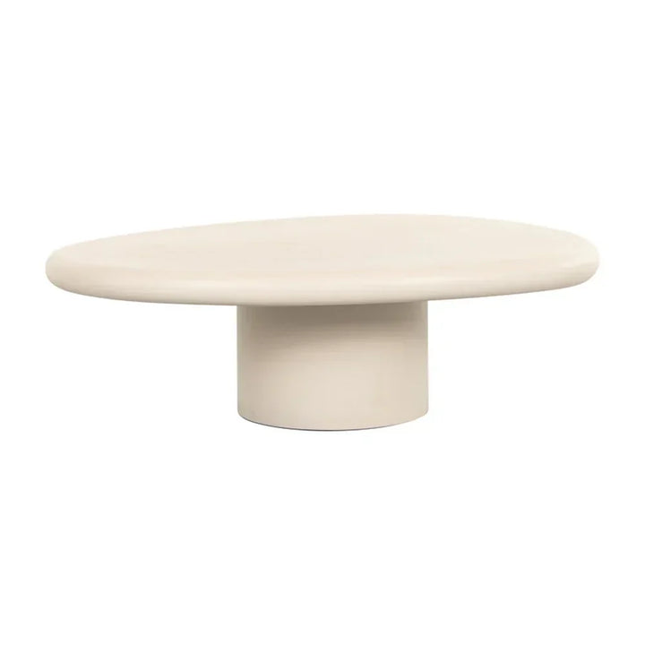Richmond Interiors Clayton Beige 107cm Oval Round Coffee Table