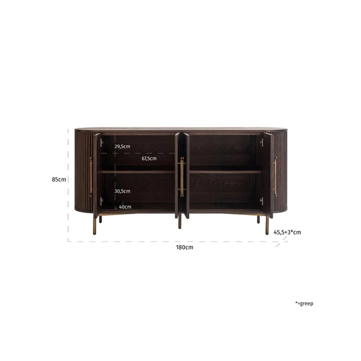 Luxor 4 Door Sideboard - Belmont Interiors.