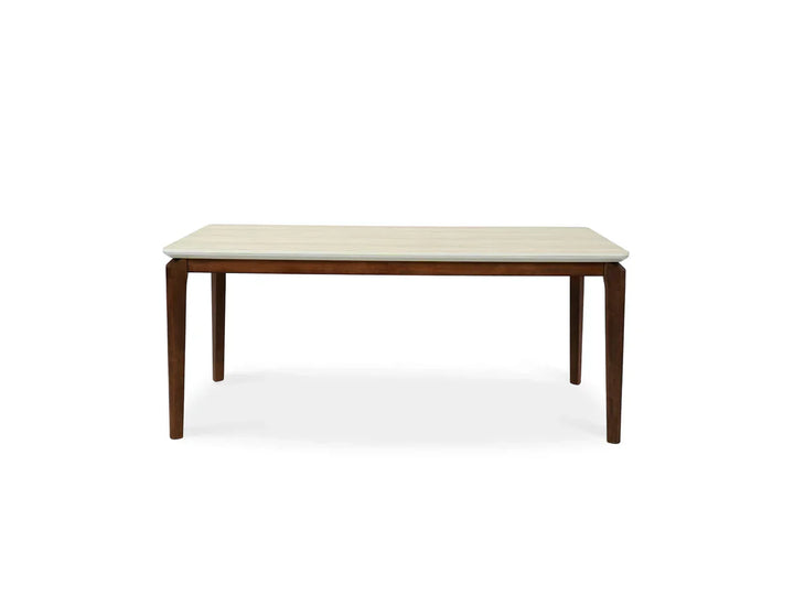 Ronda 180cm Italian Walnut & Travertine Ceramic Marble Dining Table