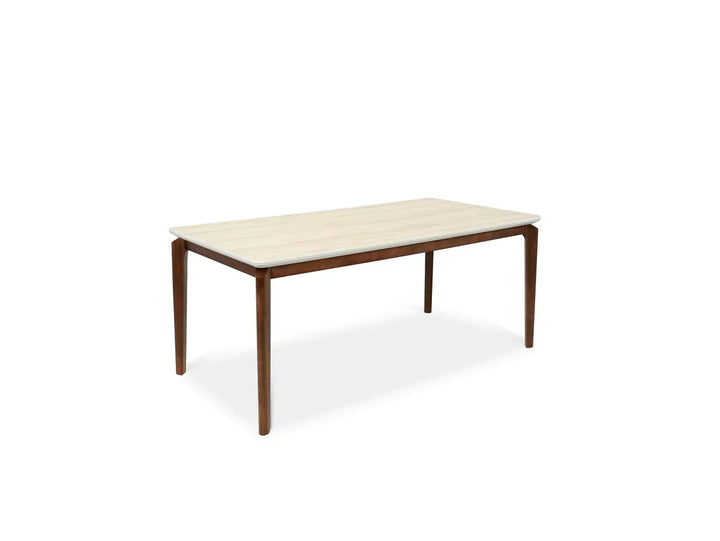 Ronda 180cm Italian Walnut & Travertine Ceramic Marble Dining Table
