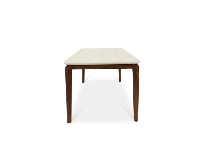 Ronda 180cm Italian Walnut & Travertine Ceramic Marble Dining Table