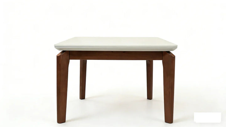 Ronda 120cm Italian Walnut & Travertine Ceramic Marble Dining Table