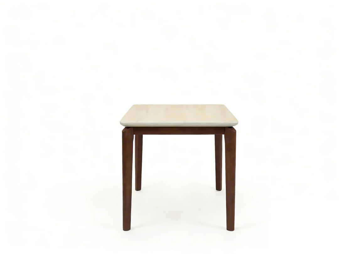 Ronda 120cm Italian Walnut & Travertine Ceramic Marble Dining Table