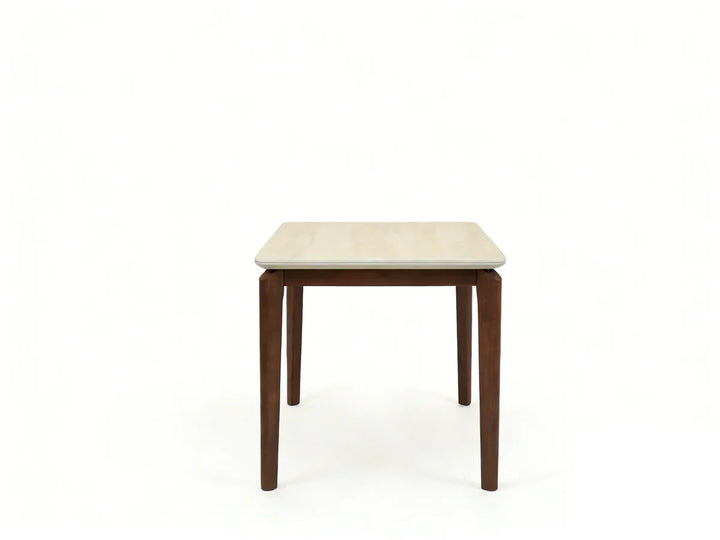 Ronda 120cm Italian Walnut & Travertine Ceramic Marble Dining Table