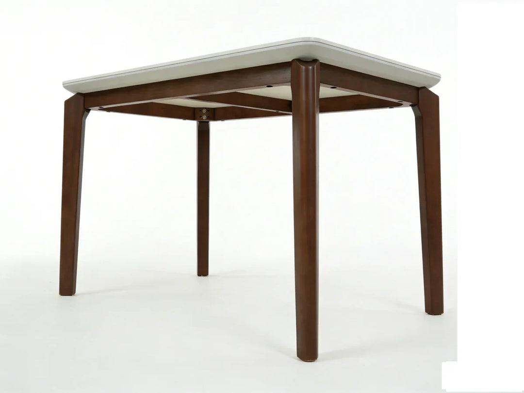 Ronda 120cm Italian Walnut & Travertine Ceramic Marble Dining Table