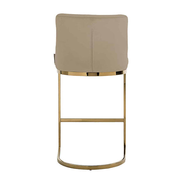 Richmond Bolton Velvet Beige Bar Stool-Belmont Interiors