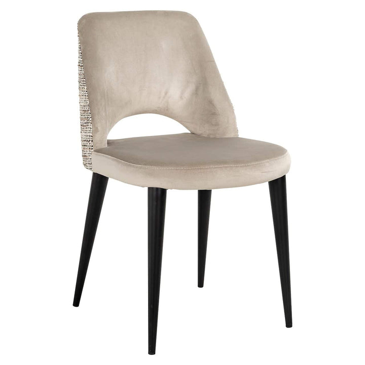 Richmond Interiors Tabitha Taupe Khaki Velvet Dining Chair