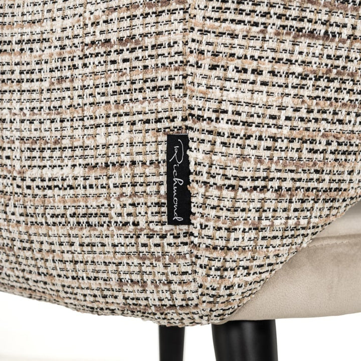 Richmond Interiors Giovanna Trendy Taupe Khaki Velvet Dining Chair