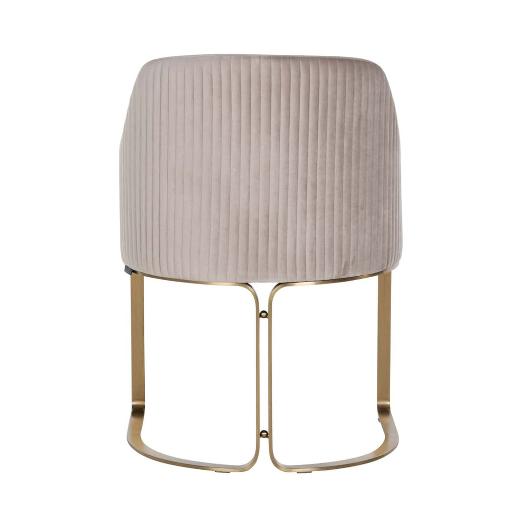 Richmond Interiors Hadley Taupe Khaki Velvet & Gold Chair