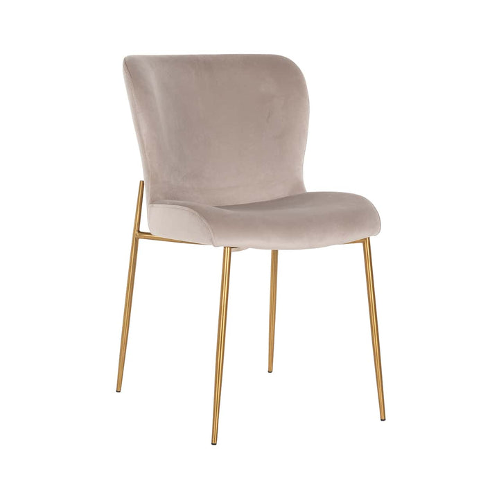 Richmond Interiors Odessa Taupe Khaki Velvet Dining Chair