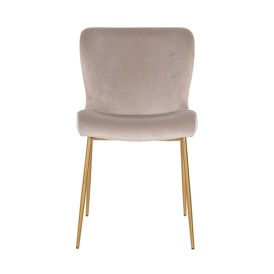Richmond Interiors Odessa Taupe Khaki Velvet Dining Chair