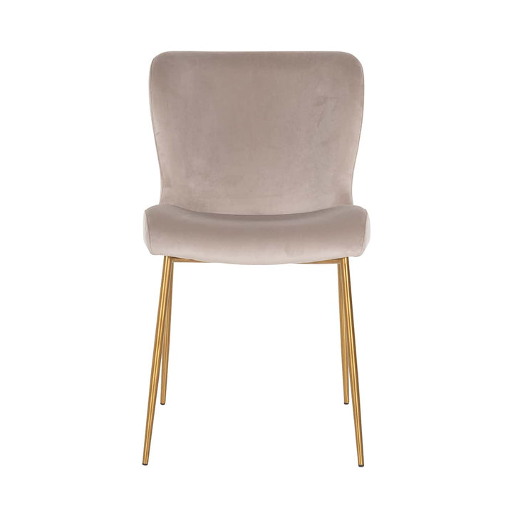 Richmond Interiors Odessa Taupe Khaki Velvet Dining Chair
