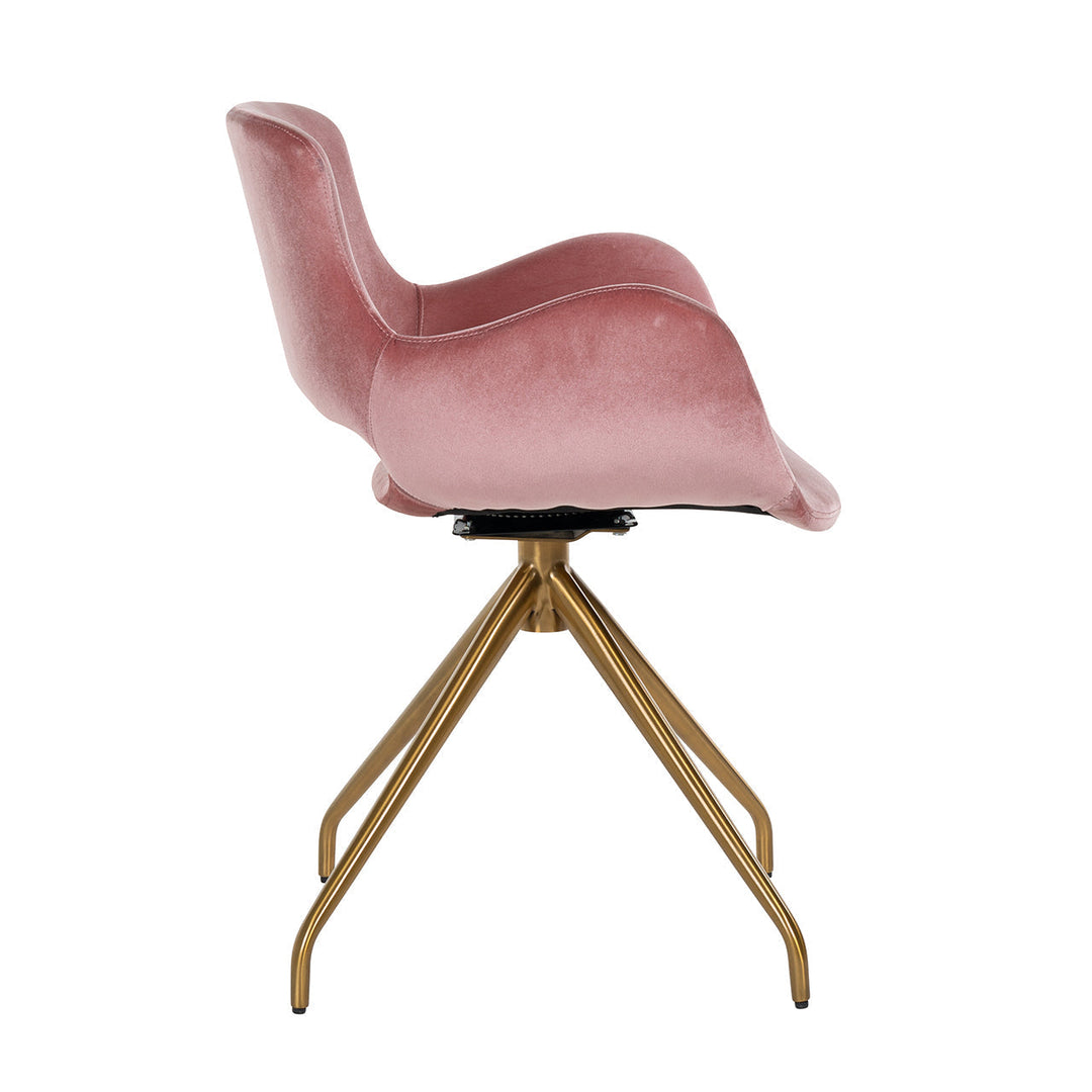 Richmond Chair Sierra Blush Velvet Swivel-Belmont Interiors