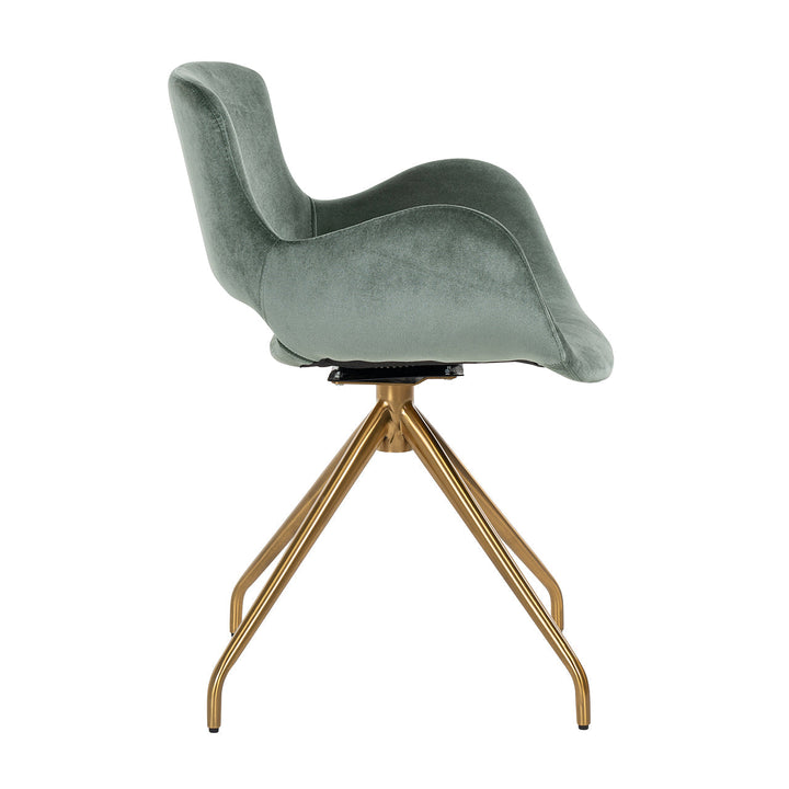 Richmond Chair Sierra Jade Velvet Swivel-Belmont Interiors