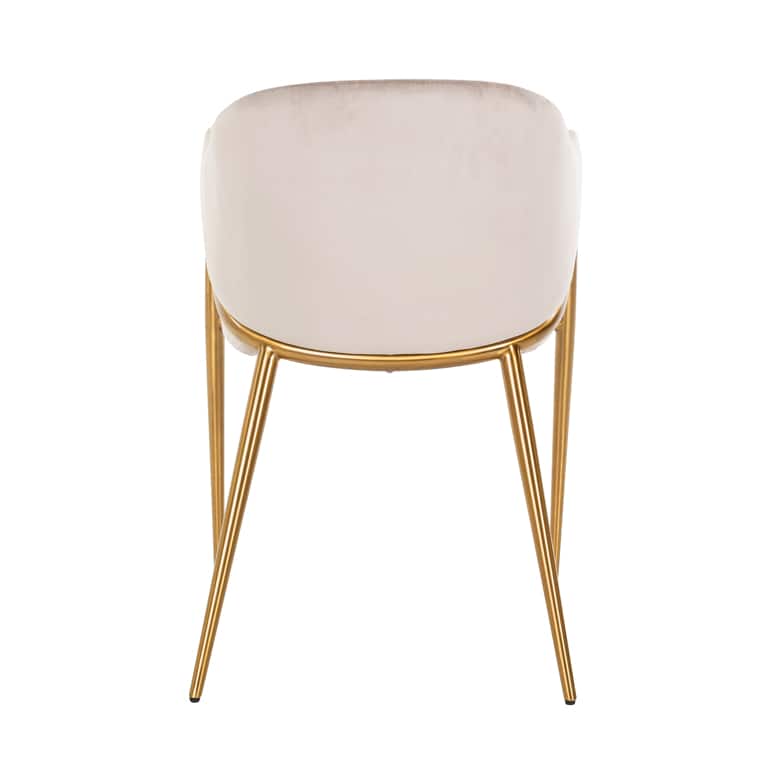 Richmond Interiors Gwen Taupe Khaki Velvet & Gold Chair