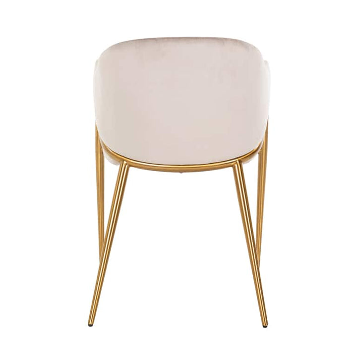 Richmond Interiors Gwen Taupe Khaki Velvet & Gold Chair