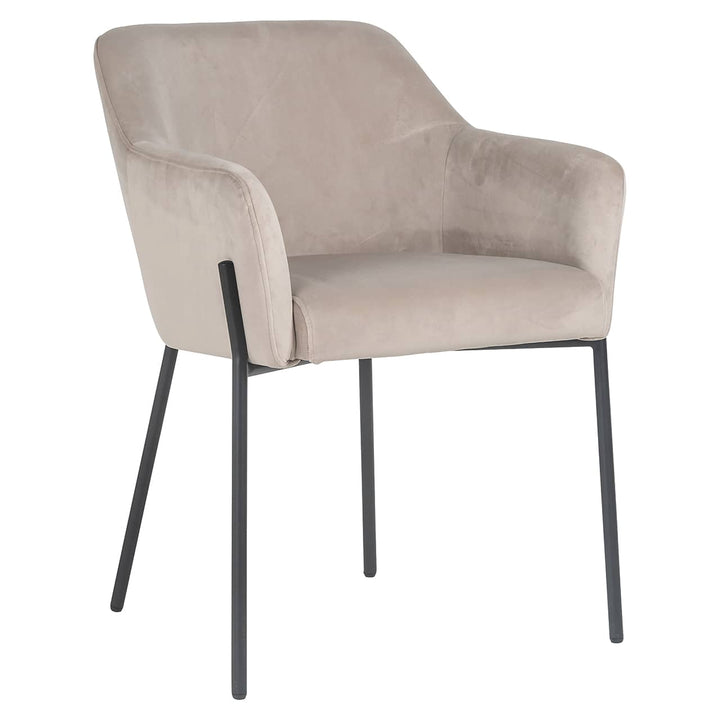 Richmond Interiors Fay Taupe Khaki Velvet Bucket Chair