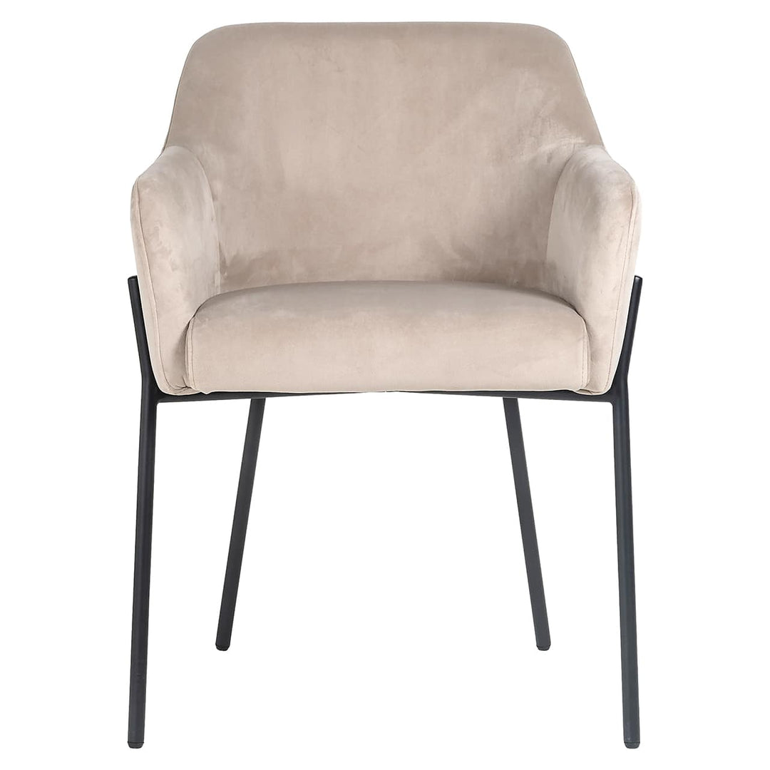 Richmond Interiors Fay Taupe Khaki Velvet Bucket Chair