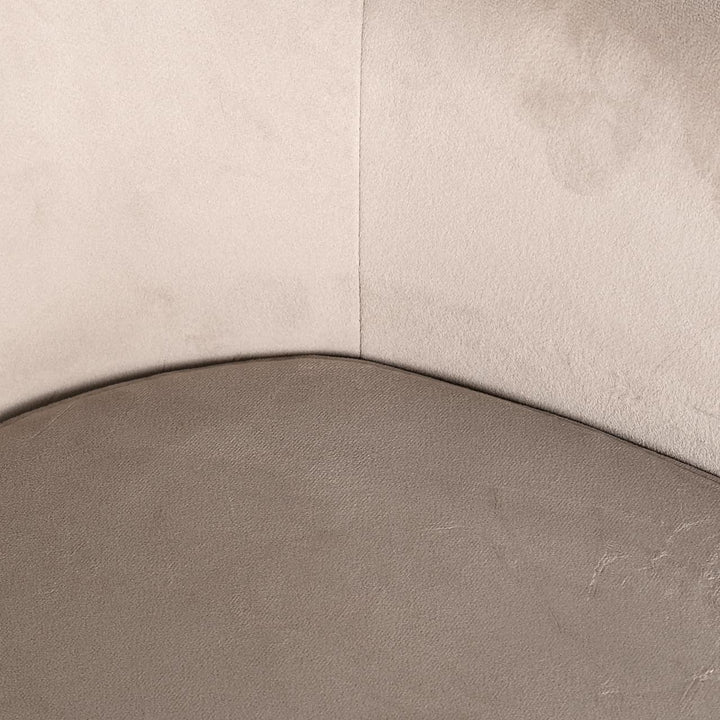 Richmond Interiors Fay Taupe Khaki Velvet Bucket Chair