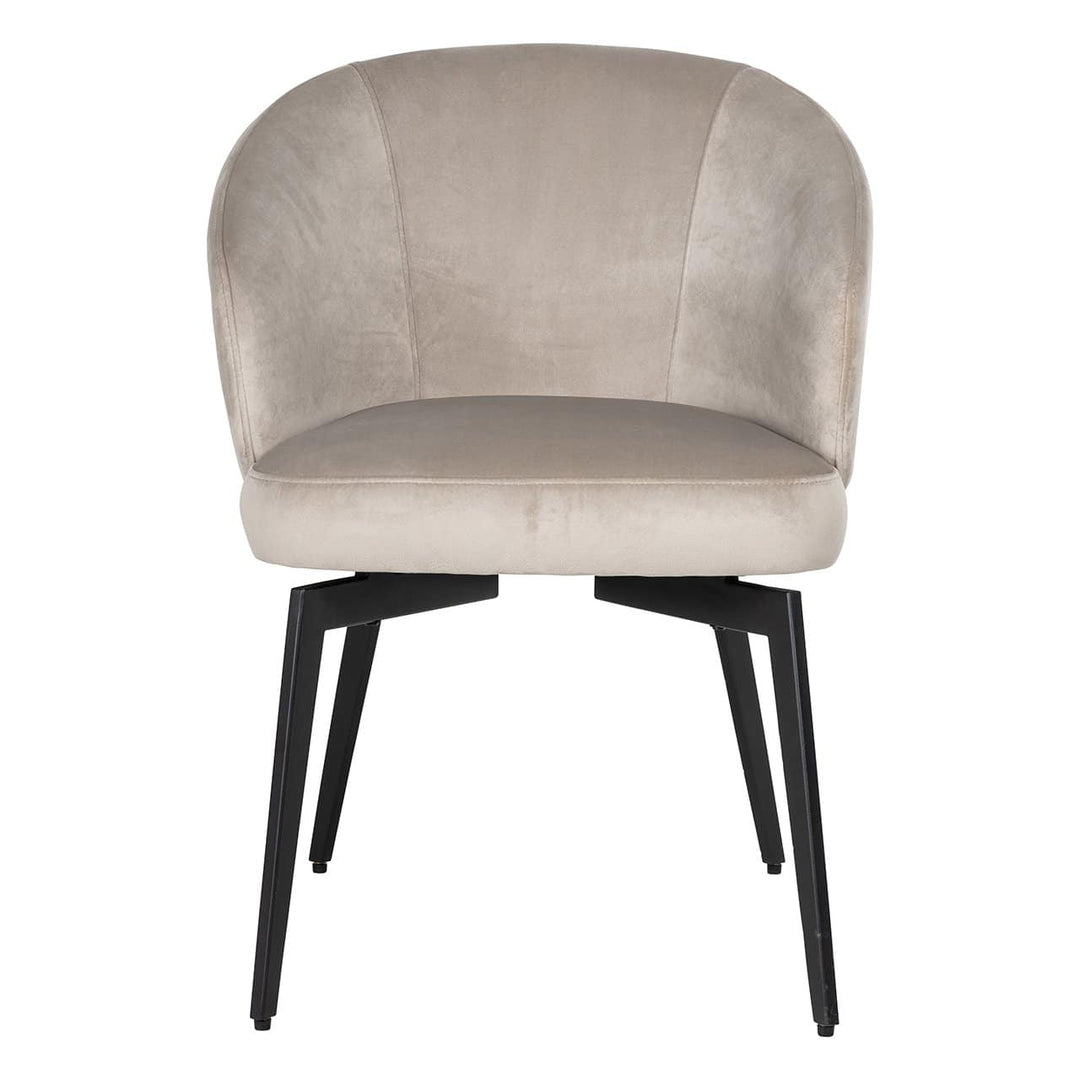 Richmond Interiors Amphara Taupe Khaki Velvet Bucket Chair