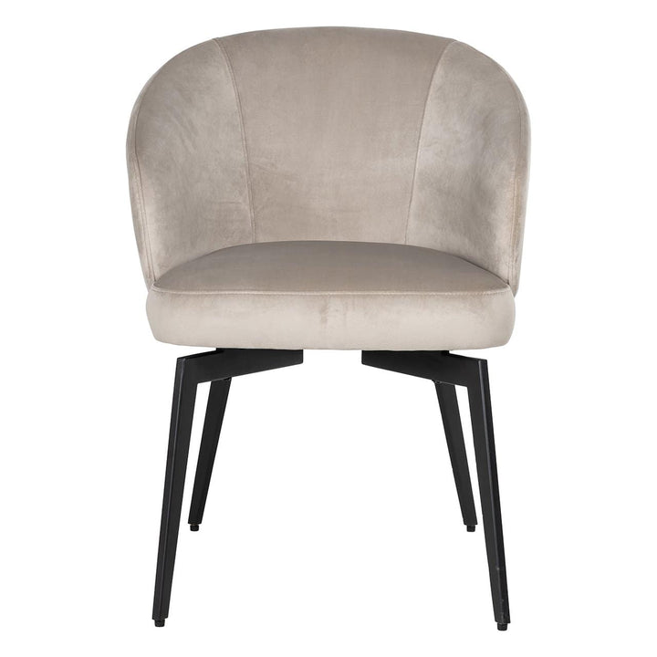 Richmond Interiors Amphara Taupe Khaki Velvet Bucket Chair