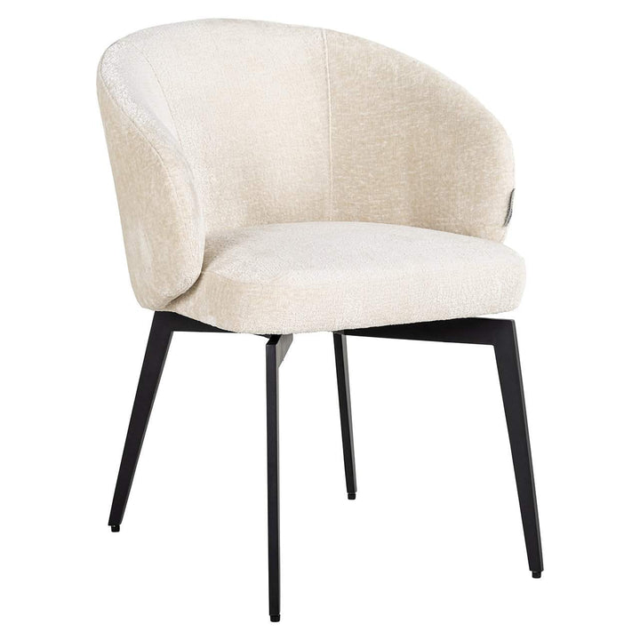 Richmond Interiors Amphara Bergen White Chenille Bucket Chair
